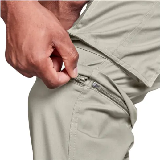 Mens Cargo Zip Off Pants Stone Model